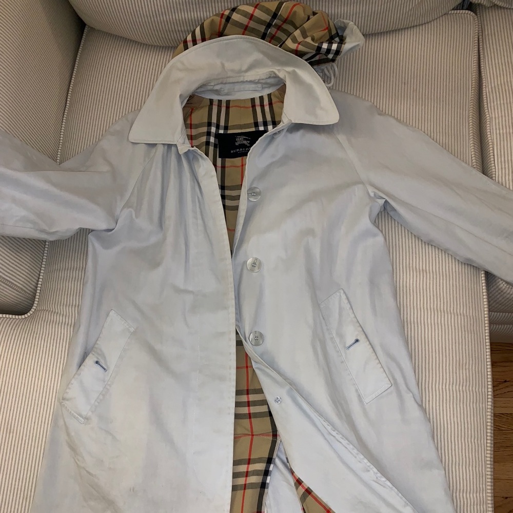 Burberry hooded trench coat